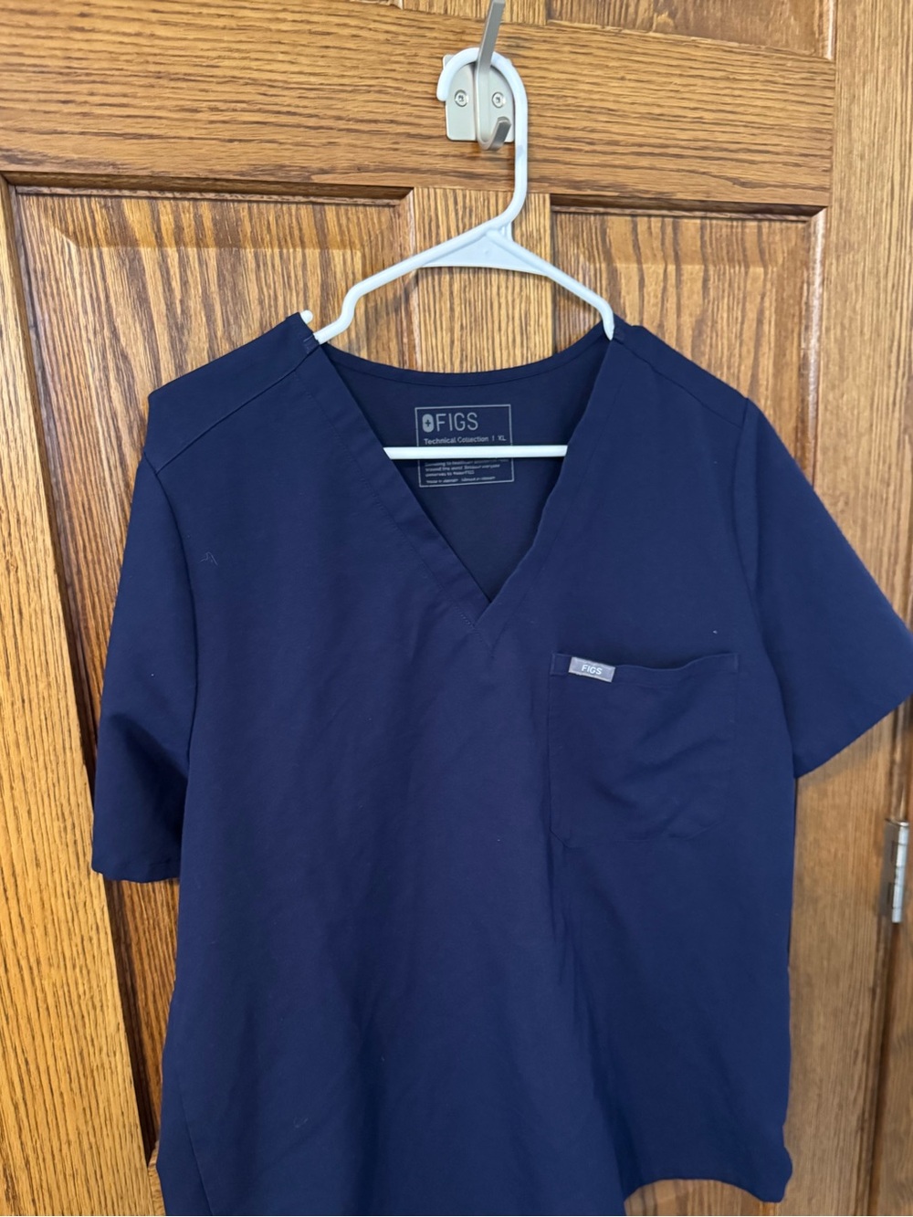 Figs Navy Blue Scrub Top